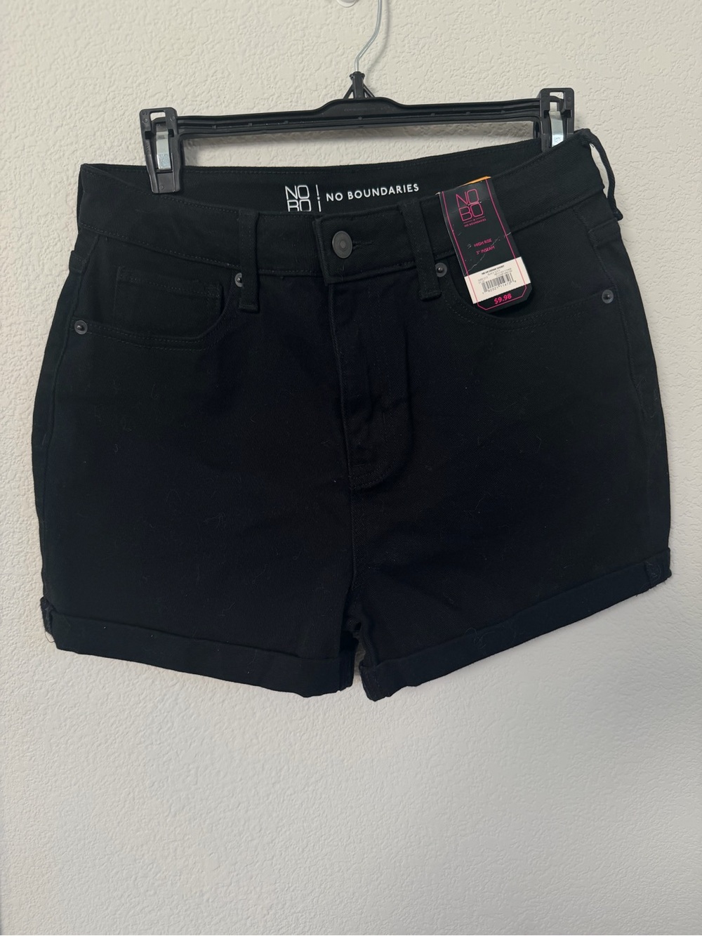 No Boundaries Black High Waist Cuffed Women's Shorts